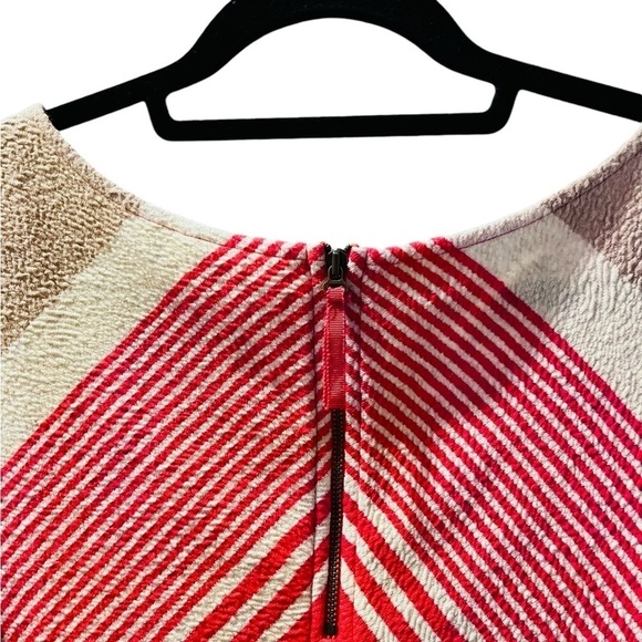 Anthropologie Lilka Sorella Orange Striped Short Sleeve Cotton Dress Size Medium - Picture 7 of 8